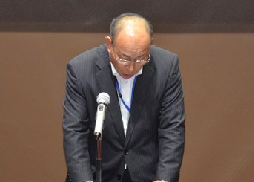 Hiroo Shinada, Mayor of Kariwa Village Nakayama Vice - mayor of village proxy reading